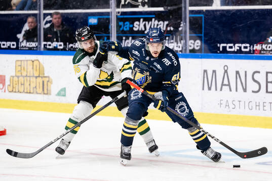 Östersunds Anton Öhman och Södertäljes Miikka Pitkänen