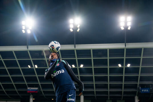 Warren Kamanzi of the Norwegian national football team