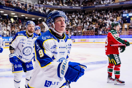 Leksands Patrik Zackrisson jublar