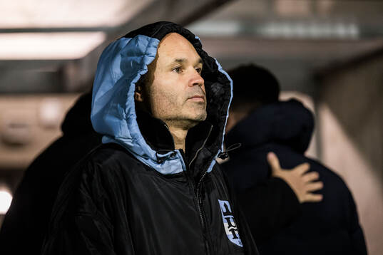 Club owner Andrés Iniesta of FC Helsingør
