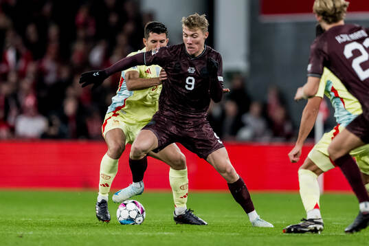 Rasmus Højlund of Denmark