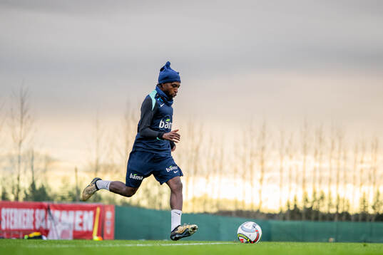Warren Kamanzi of the Norwegian national football team