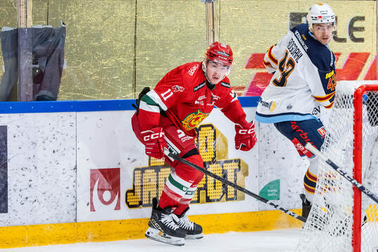 Moras Gustav Salmi-Lilja och Djurgårdens Max Krogdahl