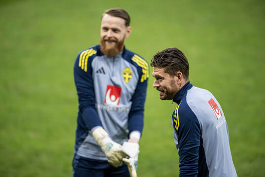 Goalkeeper Viktor Johansson and goalkeeper Kristoffer