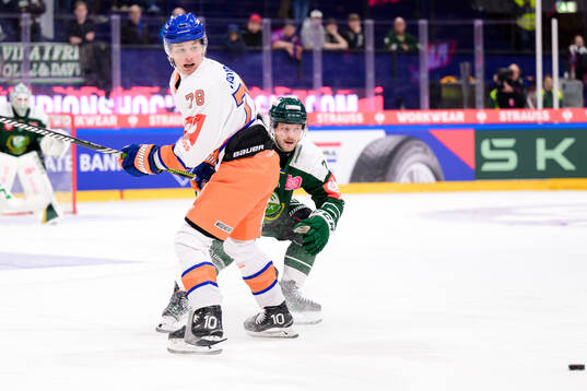 Benjamin Rautiainen of Tappara Tampere and Axel Bergqvist