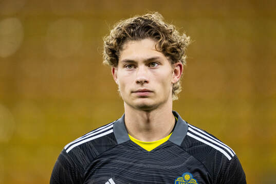 Goalkeeper William Nieroth Lundgren of Sweden