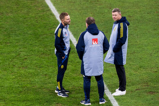 Assistant coach Sebastian Larsson, assistant coach Remy
