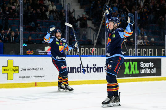 Djurgårdens Hampus Larsson jublar