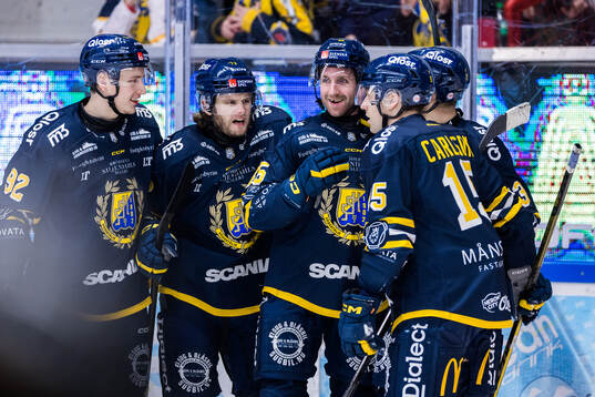 Södertäljes Sebastian Dyk (m), Albert Wikman, Nicolai