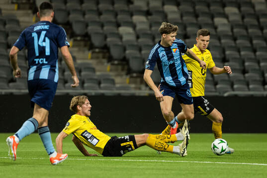 Elfsborgs Leo Östman och Djurgårdens Patric Åslund