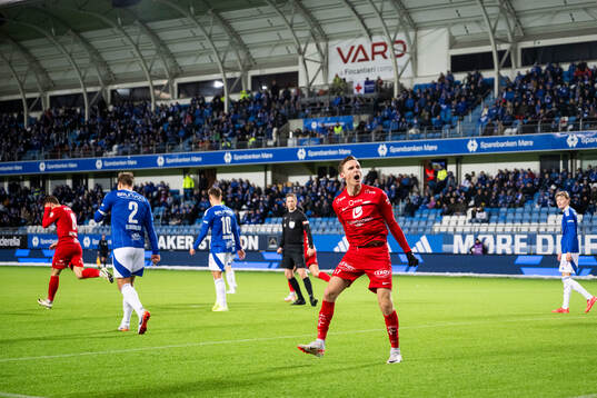 Joachim Soltvedt of Brann celebrates after the 2-1 goal