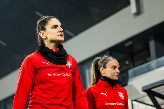 Jovana Damnjanovic of the Serbian women's national football team