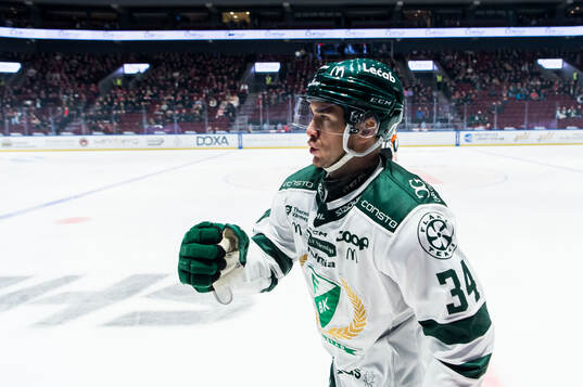 Färjestads Michael Lindqvist jublar