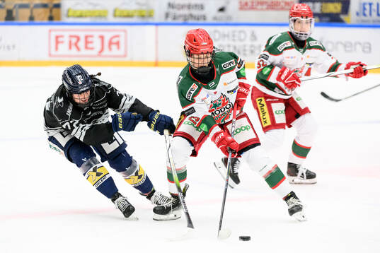 HV71s Rachel Weiss och Modos Mira Hallin