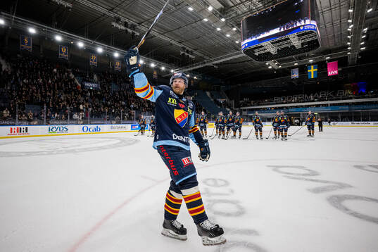 Djurgårdens Linus Klasen jublar