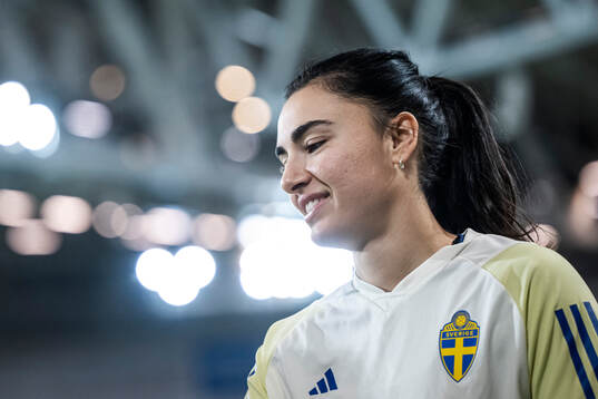 Goalkeeper Zecira Musovic of the Swedish women's national