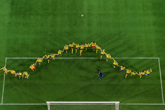Players of Sweden celebrate