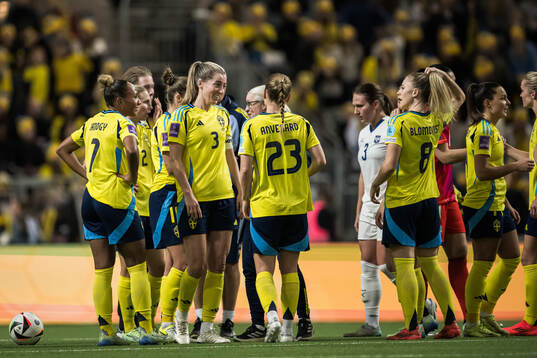 Linda Sembrant of Sweden celebrating