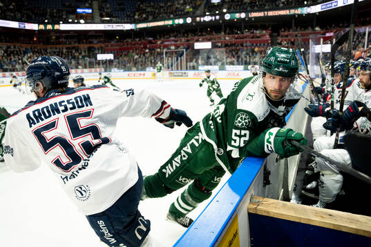 Linköpings Arvid Aronsson och Färjestads August Tornberg