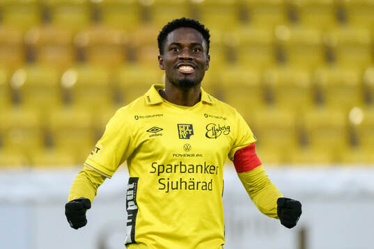 Elfsborgs Michael Baidoo jublar