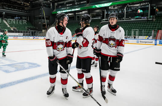 Malmös Elliot Ståhlberg och Wille Magnertoft jublar