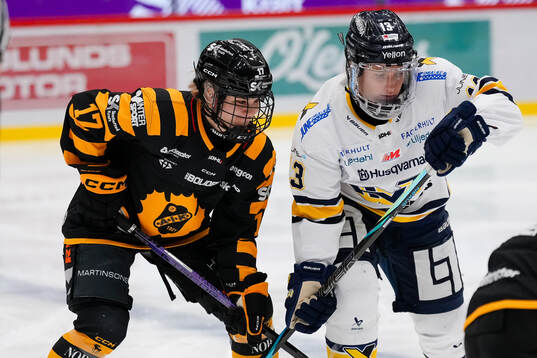 Skellefteås Laura Lerchova och HV71s Julia Nearis