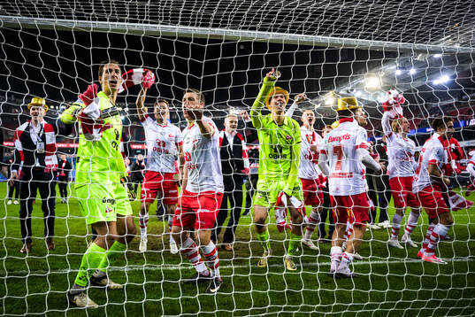The players of Fredrikstad celebrate