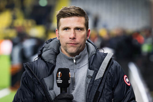 Anders Svensson, expert for broadcaster Disney+, ahead of the Europa League match between Elfsborg and Qarabag on December 12, 2024 in Borås. 