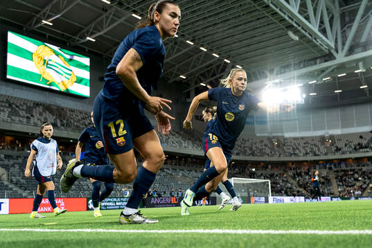 Fridolina Rolfö of Barcelona ahead of the UEFA Women's Champions League football match between Hammarby and Barcelona on December 12, 2024 in Stockholm. 