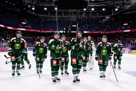Players of Färjestad  celebrates