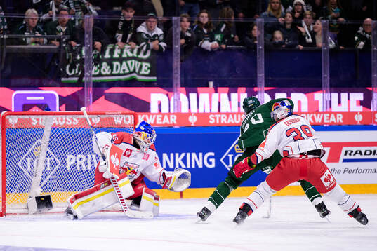 goaltender Atte Tolvanen of EC Red Bull Salzburg and Marcus