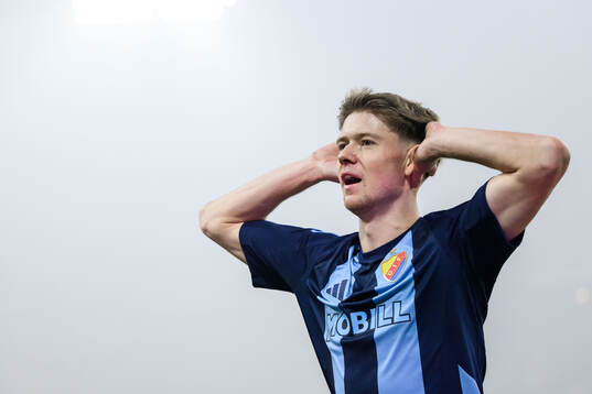 Patric Åslund of Djurgården celebrates after 3-1