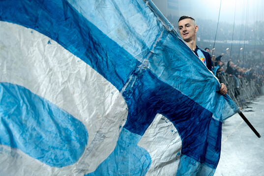 Haris Radetinac of Djurgården after, his last game, the UEFA Conference League match between Djurgården and Legia Warszawa