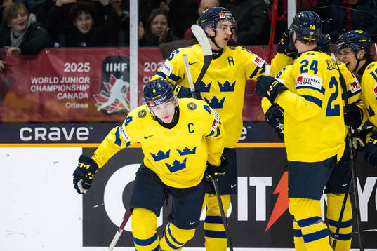 Axel Sandin-Pellikka of Sweden celebrates