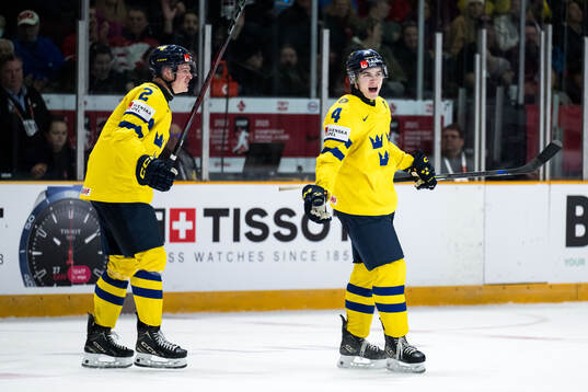 Axel Sandin-Pellikka of Sweden celebrates with Rasmus