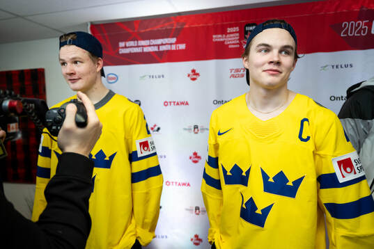 Rasmus Bergqvist and Axel Sandin-Pellikka of Sweden is