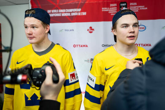 Rasmus Bergqvist and Axel Sandin-Pellikka of Sweden is
