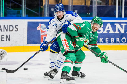 Leksands Justin Glenn Kloos och Rögles Ludvig Claesson