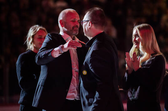 Tommy Sjödin och Brynäs ordförande Conny Jonsson