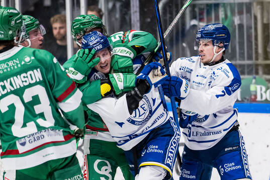Rögles Calle Själin och Leksands Martin Karlsson och