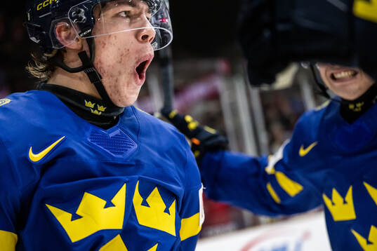Anton Wahlberg of Sweden celebrates