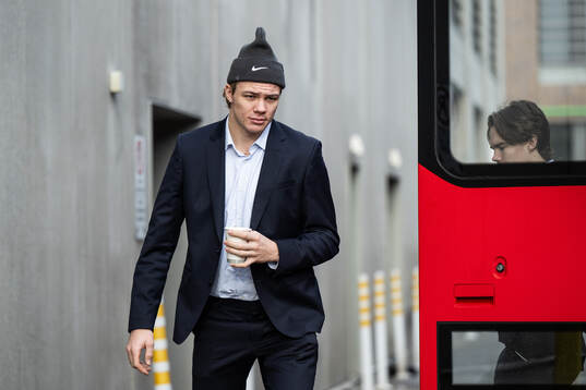 Anton Wahlberg of Sweden arrives to the arena