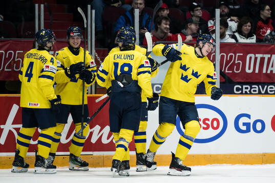 Axel Sandin-Pellikka, Felix Nilsson, Victor Eklund and