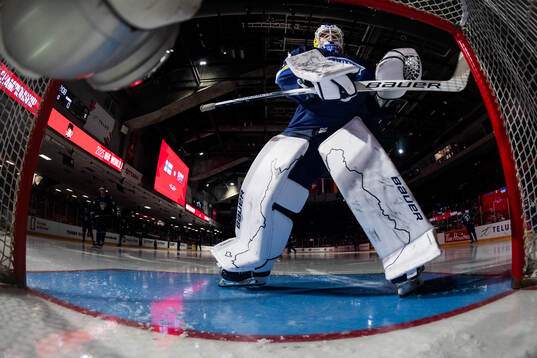 Goaltender Petteri Rimpinen of Finland