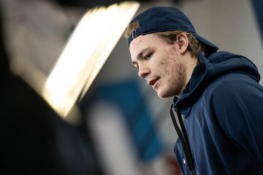 Anton Wahlberg of Sweden is interviewed