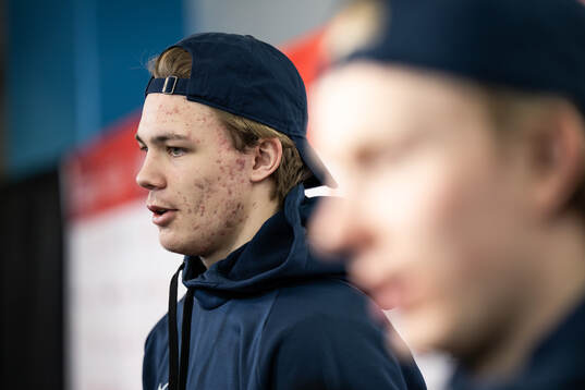 Anton Wahlberg of Sweden is interviewed