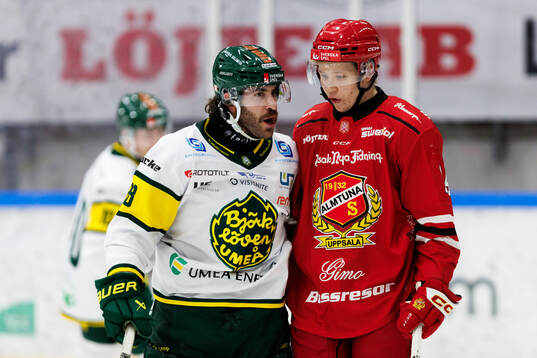 Björklövens Mathew Maione och Almtunas Mikkel Oby Olsen