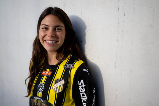 Häckens nyförvärv Helena Sampaio poserar för ett porträtt den 4 januari 2025 i Göteborg. 