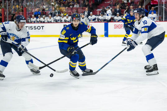 Topias Hynninen and Emil Pieniemi of Finland against Victor
