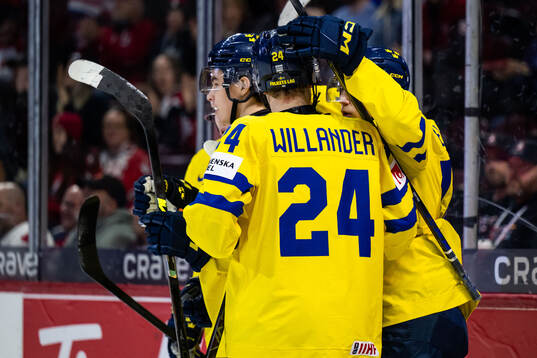 David Edstrom, Victor Eklund and Tom Willander of Sweden